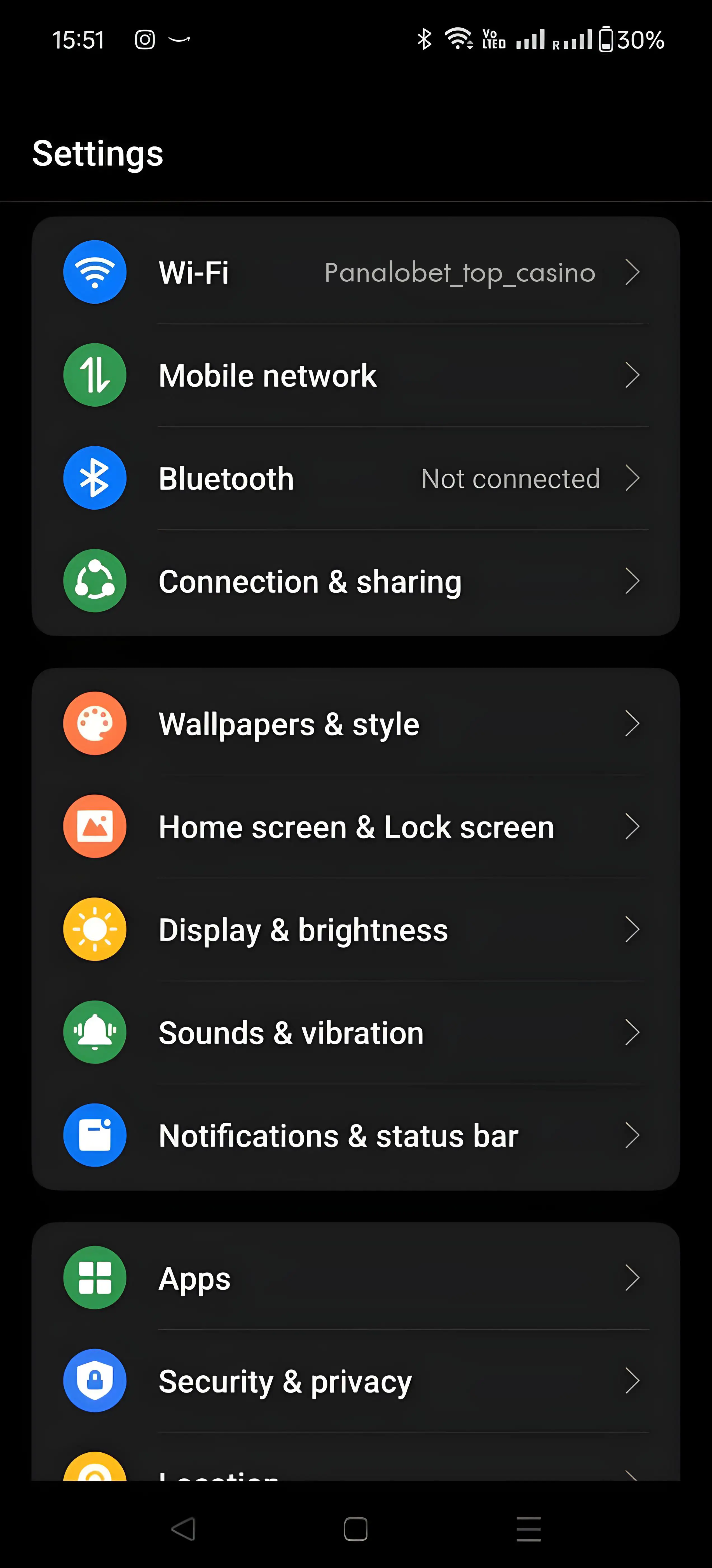 biometric on settings