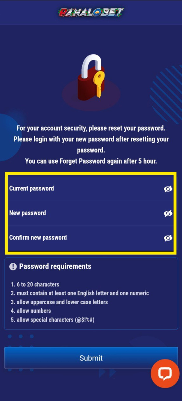 temporary password